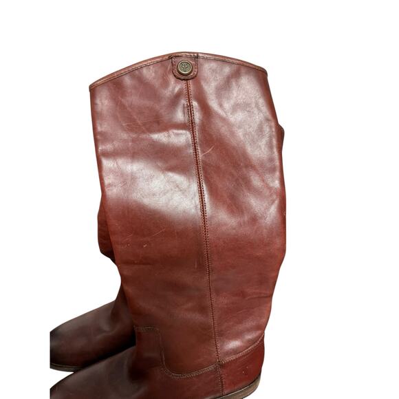 Frye Melissa Button Brown Leather Equestrian Fall Riding Boots Women’s Size 9 - Picture 6 of 11